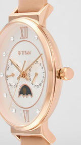 Titan Slimline Silver Dial Women’s Multifunction Watch NT95144WL01