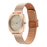 Fastrack Stunners Green Dial Rose Gold Girls Watch 68043WM03