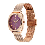 Fastrack Stunners Purple Dial Rose Gold Girls Watch 68043WM04