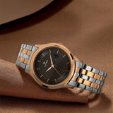 Titan Brown Dial Day-Date Steel Watch 1824KM01