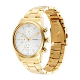 Titan Black & Gold Silver Dial Day-Date Watch 1805YM01