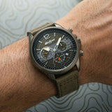 Titan Octane Cred Green Dial Men’s Leather Watch 90238KL01