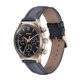 Sonata Black Dial Brown Leather Strap Men's Watch NU77146WL02