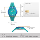 Timex Trend Green Round Dial Women’s Watch TW2Y04700UJ