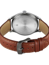 Titan Neo Economy Grey Dial Leather Watch 1802QL03