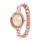 Fastrack Glitch Rose Gold Dial Girls Watch NT68026WM01