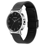 Sonata Black Dial Two-Tone Strap Men's Watch 77083KM01