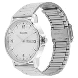 Sonata White Dial Silver Strap Men's Watch NT77083SM01