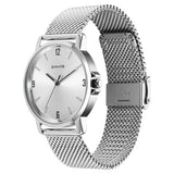 Sonata Silver Dial Silver Strap Men's Watch NT77083SM07