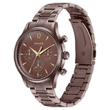 Sonata Brown Dial Two-Tone Strap Men's Watch NU77146QM01