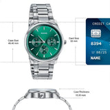 Sonata Emerald Green Dial Men's Watch 77163SM04
