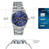 Sonata Navy Blue Dial Men's Watch 77163SM05