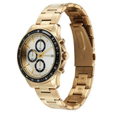 Sonata Silver Dial Gold Strap Men's Watch 77187KM03