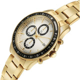 Sonata Silver Dial Gold Strap Men's Watch 77187KM03