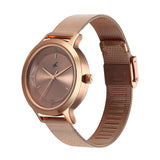 Fastrack Fleek Rose Gold Girls Watch NU6210WM04