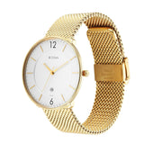 Titan White Dial Gold Stainless Steel Men's Watch 1849YM01
