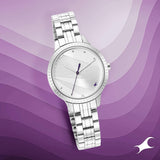 Fastrack Stunners Silver Girls Watch NT6267SM01