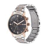 Sonata Black Dial Two-Tone Strap Men's Watch NU77145KM01