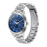 Sonata Blue Dial Silver Strap Men's Watch NU77149SM01