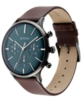 Titan Light Leathers Green Dial Men’s Watch 90134QL01