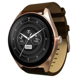 Titan Crest AMOLED Brown Leather Strap Smartwatch 90197AL02K
