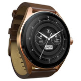 Titan Crest AMOLED Brown Leather Strap Smartwatch 90197AL02K