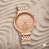 Fastrack Style Up Rose Gold Girls Watch NU6207WM02