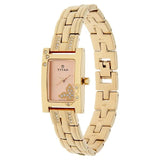 Titan Purple Rose Gold Dial Women’s Watch 9716WM01