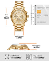 Michael Kors Runway Gold Chronograph Watch MK9074