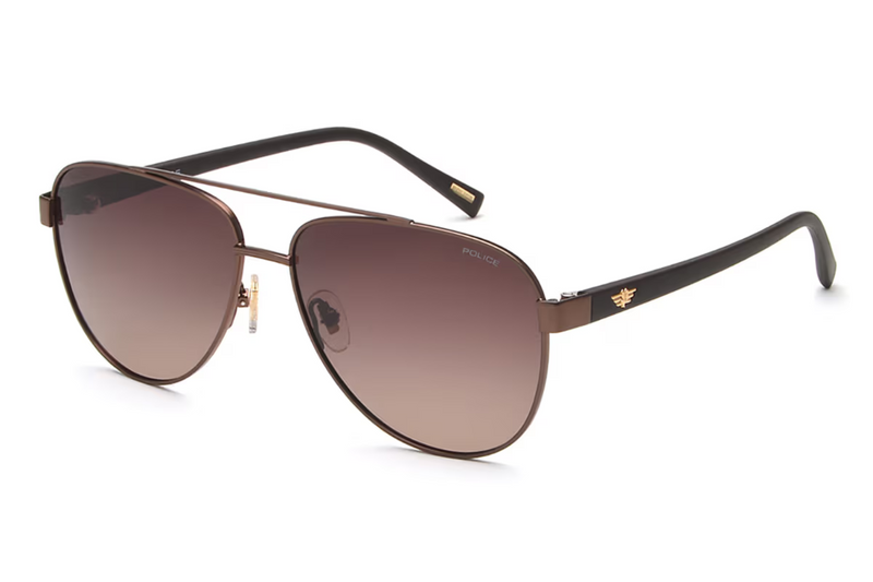 Police Sunglasses SPLN68K Brown 8F4P