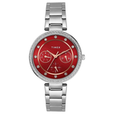 Timex Red Dial Women Watch TWEL18704