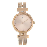 Titan Rose Gold Dial Women’s Watch NU9942WM01