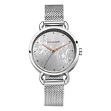 Fastrack Animal Print Silver Dial Girls Watch NS6221SM01