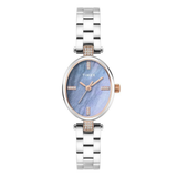 Timex Oval 23mm Aqua Dial Analog Women Watch TWEL27201