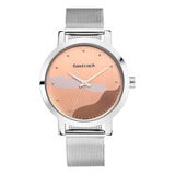 Fastrack Bare Basics Rose Gold Dial Girls Watch NT6222SM01