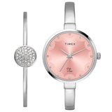 Timex Fria Pink Round Dial Women’s Watch TWEL18500