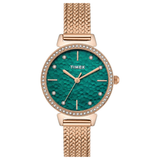 Timex Trendline Teal Round Dial Women’s Watch TWEL22305