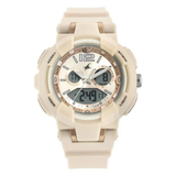 Fastrack Street Line Off White Dial Girls Watch NR68016PP03