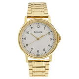 Sonata White Dial Gold Strap Men's Watch NU77083YM01