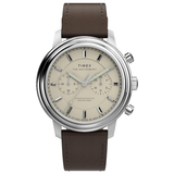 Timex Waterbury Beige Dial Chronograph Men Watch TW2Y23500UJ