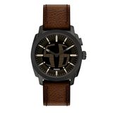 Fossil Machine Leather Watch for Men FS6165