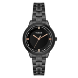 Timex 3 Hands Women Black Dial Quartz Watch TWEL149SMU04