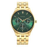 Titan Opulent LII Green Dial Gold Watch 90127YM05