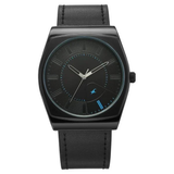 Fastrack Stunners Black Dial Men's Leather Watch 38212NL01