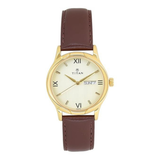 Titan Champagne Dial Day & Date Watch for Men 1580YL05