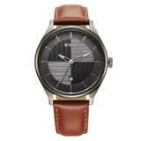 Titan Neo Economy Grey Dial Leather Watch 1802QL03