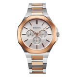 Titan Classic Slim Multifunction Silver Dial Watch 90198KM01