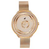 Fastrack Stunners Rose Gold Girls Watch NU6303WM01