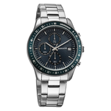 Sonata Blue Dial Silver Strap Men's Watch 77187KM02