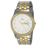 Titan Quartz Analog Day & Date Silver Dial Watch for Men